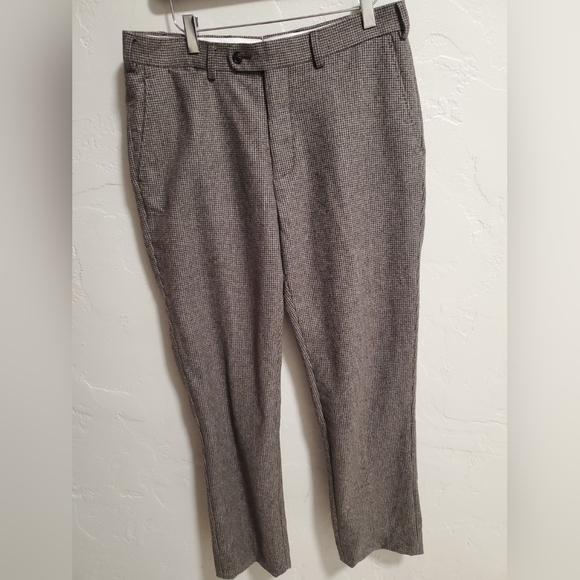 Suitsupply Men's Wool Gray Patterned Dress Pants - Picture 1 of 12